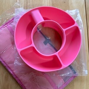Pink Divided Serving Tray